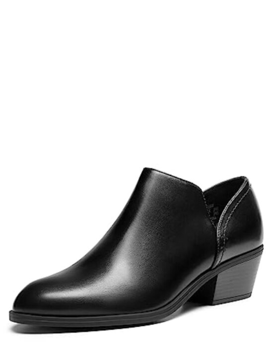 Shoes - 🆕 Women's Ankle Boots Fall Boots Leather Thick Heel Side Zip Women Low Chunky